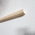 1 st. Abachi afgeronde hoeklat 20 x 20 mm lengte 2.10 m