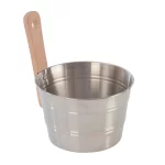 RVS Sauna Emmer 4 liter met houten handvat