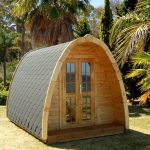 Buitensauna POD Grenen 4.00 x 2.40 m, hoogte 2.60 m, met of zonder voorruimte