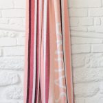 XL Sauna Handdoek 200x85cm    Salmon Gestreept