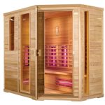 Infraroodsauna Hoekmodel -R   210 x 140 x 200 cm Hemlock
