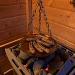 Saunagrill RVS voor sauna inclusief ophanging - BBQ / sauna-evenement