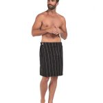 Heren Saunakilt Sarong Beige of Donkergrijs gestreept