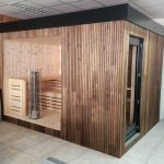 Buitensauna Modern  380x275xH265 cm met omkleedruimte