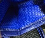 Zwembadafdekking Noppenfolie Rond 4.50 m 400 micron rondom afgezoomd blauw/zwart - Afbeelding 5