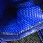 Zwembadafdekking Noppenfolie Rond 4.50 m 400 micron rondom afgezoomd blauw/zwart