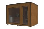 Buitensauna Panorama Thermowood 3.40 x 2.30 m + omkleedruimte - Afbeelding 3