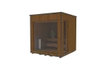 Buitensauna Panorama Thermowood 2.30 x 2.30 m - Afbeelding 3