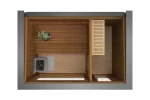 Buitensauna Panorama Thermowood 3.40 x 2.30 m + omkleedruimte - Afbeelding 6