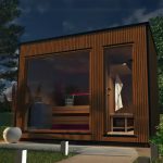 Buitensauna Panorama Thermowood 3.40 x 2.30 m + omkleedruimte