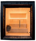 Buitensauna met Glaswand 2.55 x 2.10 m ( uit 1 stuk geleverd ) - Afbeelding 6
