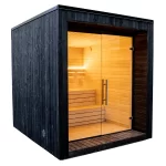 Buitensauna met Glaswand 2.55 x 2.10 m ( uit 1 stuk geleverd ) - Afbeelding 2