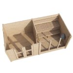 Buitensauna Oslo met omkleed/relaxruimte 4.20 x 2.20 m - Afbeelding 2