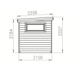 Buitensauna Oslo met omkleed/relaxruimte 4.20 x 2.20 m - Afbeelding 5