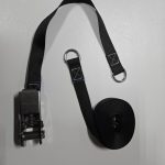 Riemen met RVS ratel voor winterzeil omhoog te houden 1 deel 7 meter, 1 deel 0,5 meter