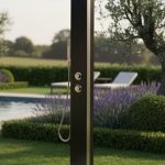 Buitendouche SOLAR RVS/GLAS KUBA ( excl. voetplaat)