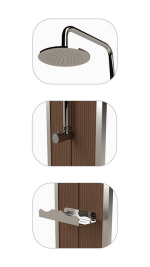 Buitendouche Koud water Bahama incl. voetplaat. - Afbeelding 3