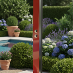 Buitendouche SOLAR RVS/GLAS SABA ( excl. voetplaat)