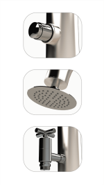 Buitendouche koud/warm RVS NIAGARA ook voor openbaar gebruik - Afbeelding 5