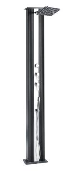 Buitendouche SOLAR Antraciet/aluminium 40 liter ( excl. voetplaat) - Afbeelding 8