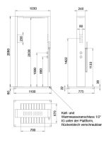 Buitendouche Koud/warm SAMOA incl. vloerplaat - Afbeelding 9