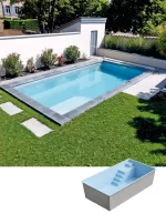 Polyester zwembad 7.10 x 3.40 x 1.50 m CALLELONGUE - Afbeelding 5