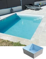 Polyester zwembad plungepool 3.40 x 3.80 x 1.50 m CORNICHE