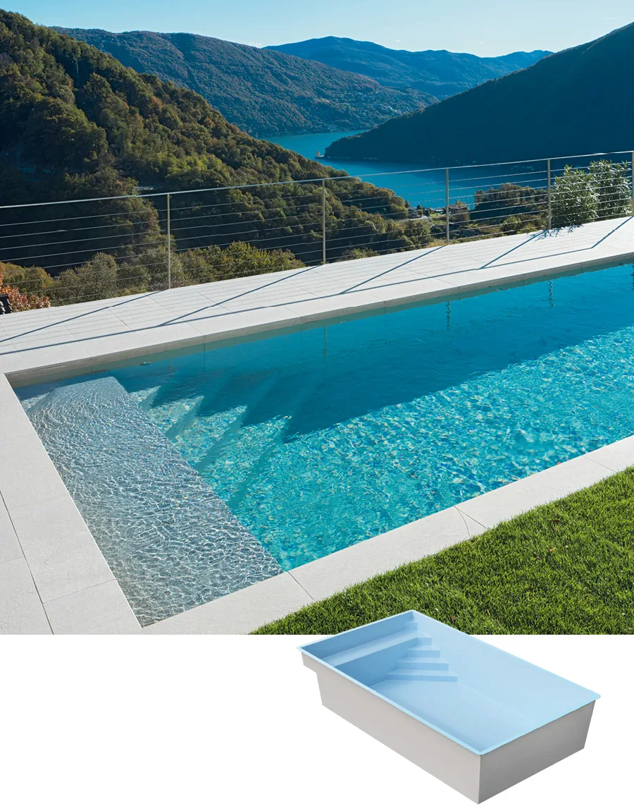 bassin-extra-70.jpg Polyester zwembad 7.00 x 4.00 x 1.50 m EXTRA 70 - Afbeelding 1