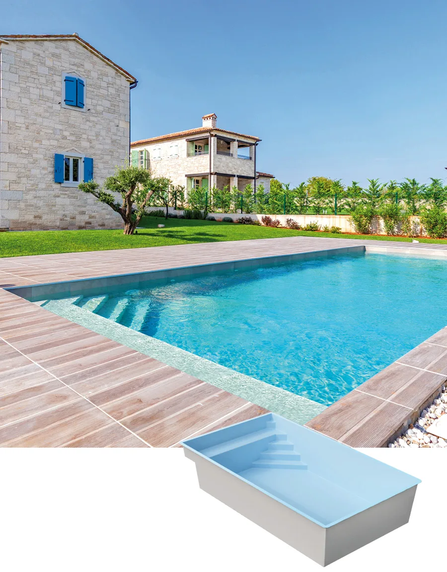 bassin-extra-90-1.jpg Polyester zwembad 9.00 x 4.00 x 1.50 m EXTRA 90 - Afbeelding 1