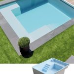 Polyester zwembad plungepool 5.00 x 4.00 x 1.50 m MAXI CARRE
