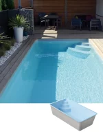 Polyester zwembad plungepool 5.00 x 2.50 x 1.35 m MEJEAN