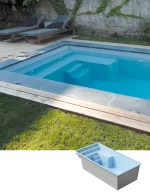 Polyester zwembad plungepool 4.30 x 2.30 x 1.50 m MINI - Afbeelding 4
