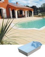 Polyester zwembad 8.50 x 4.30 x 1.50 m PORQUEROLLES