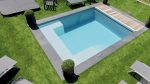 Polyester zwembad plungepool 5.00 x 4.00 x 1.50 m MAXI CARRE - Afbeelding 4